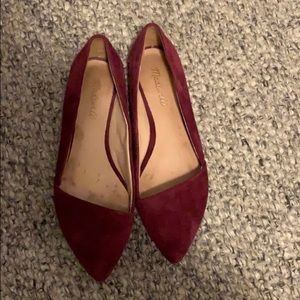 Madewell velvet flats size 8